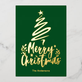 Tarjeta de Navidades del Relieve metalizado dorado