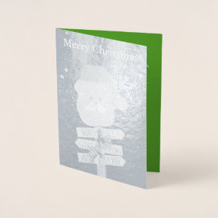 Tarjeta de Navidades del Relieve metalizado platea
