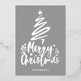 Tarjeta de Navidades del Relieve metalizado platea