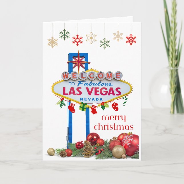 Tarjeta de Navidades del Rótulo de Las Vegas (Anverso)