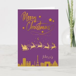 Tarjeta de Navidades del Skyline de París