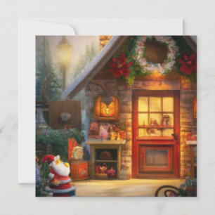 Tarjeta de Navidades del taller de Santa Claus