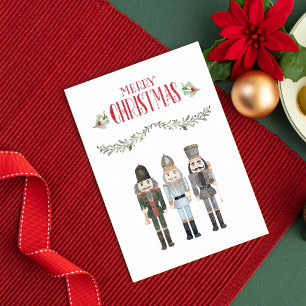 Tarjeta de Navidades del trío de nueces de color d
