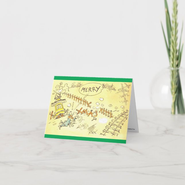 Tarjeta de Navidades del Trole Fontaine Fox/Tooner (Anverso)