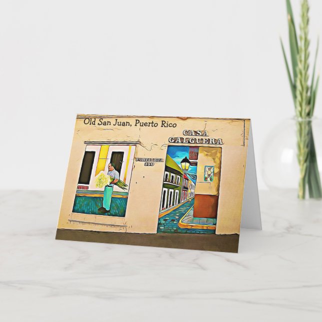 Tarjeta de Navidades del Viejo San Juan de Puerto  (Anverso)