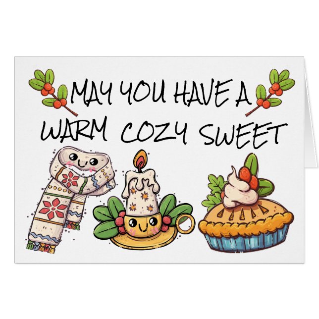 Tarjeta de Navidades demasiado curas (Anverso (Horizontal))