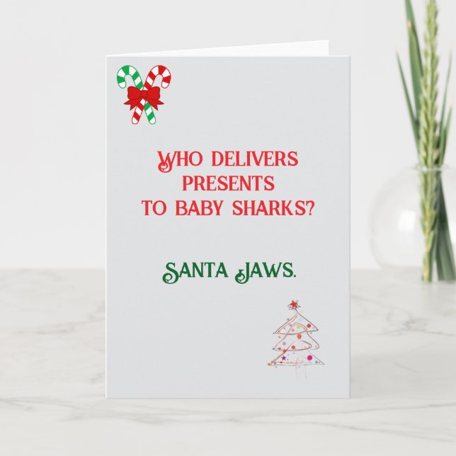 Tarjeta de Navidades diseñada por Chiste divertida (Anverso)