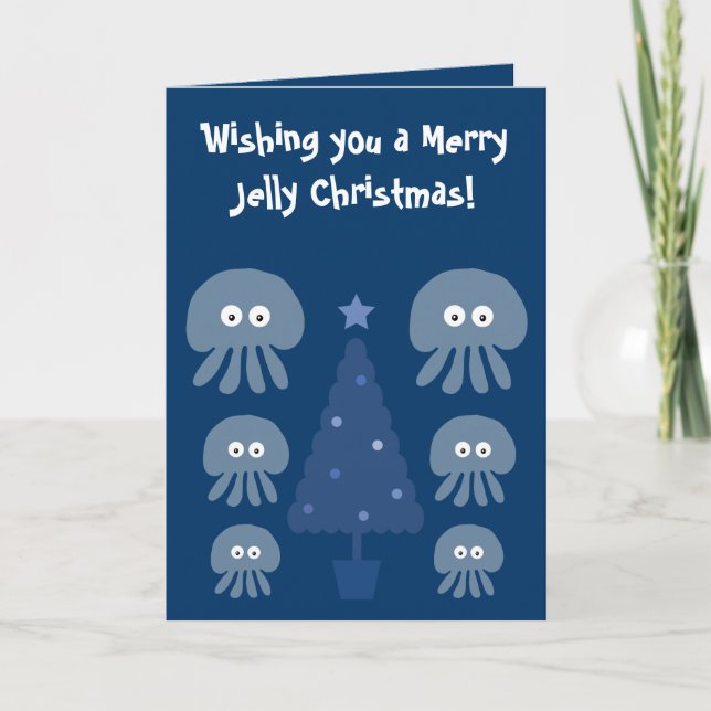 Tarjeta de Navidades divertida, cuta y quirky de l (Anverso)