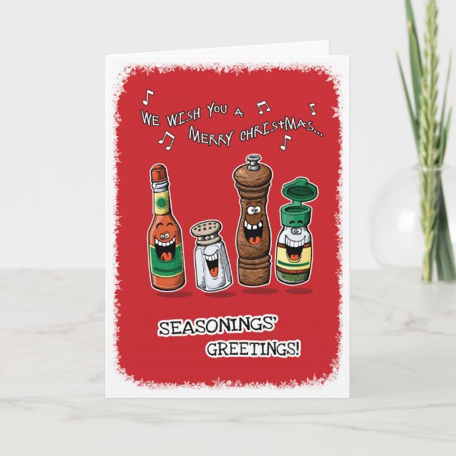 Tarjeta de Navidades divertidos (Anverso)