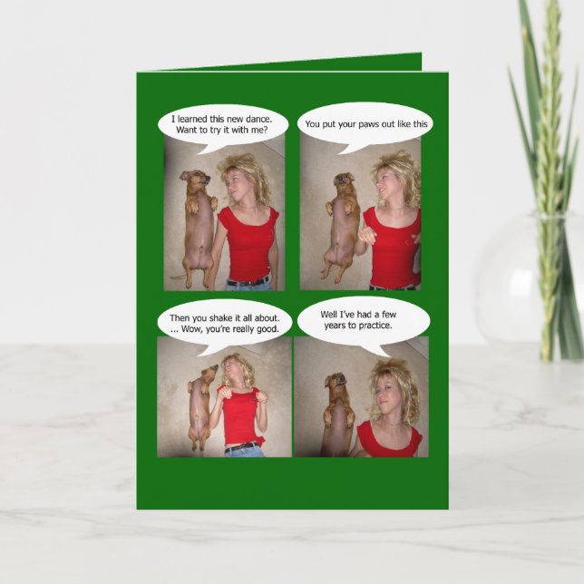 Tarjeta de Navidades divertidos (Anverso)