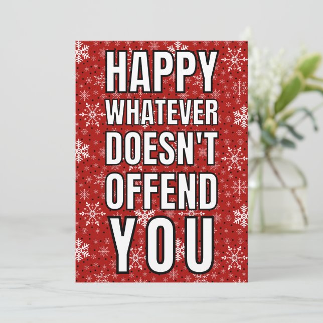 Tarjeta de Navidades divertidos (Anverso de pie)