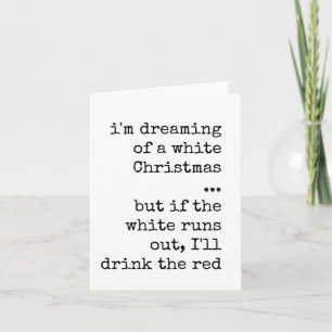 Tarjeta de Navidades divertidos, cita de Wine Love