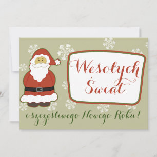 Tarjeta de Navidades divertidos de Wesołych świąt 