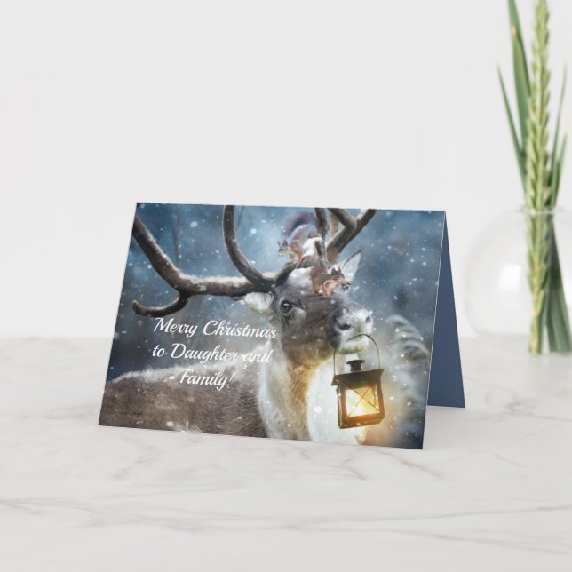 TARJETA DE NAVIDADES DIVERTIDOS EN INVIERNO PARA H (Anverso)