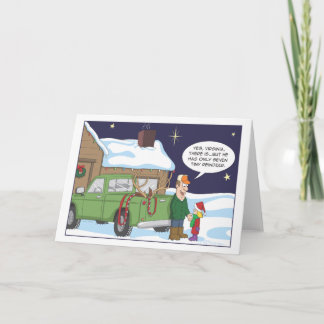 Tarjeta de Navidades divertidos, humor de caza de 