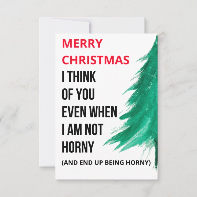 Tarjeta de Navidades divertidos para él y ella (Anverso)