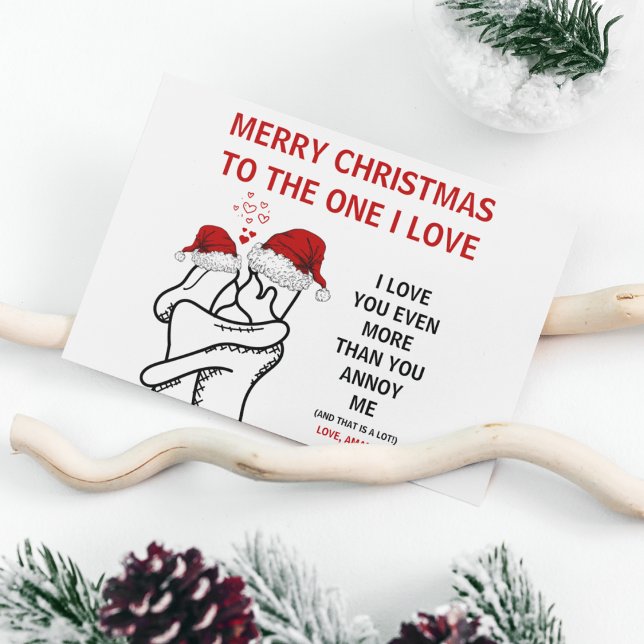Tarjeta de Navidades divertidos para Novio Esposa  (Subido por el creador)