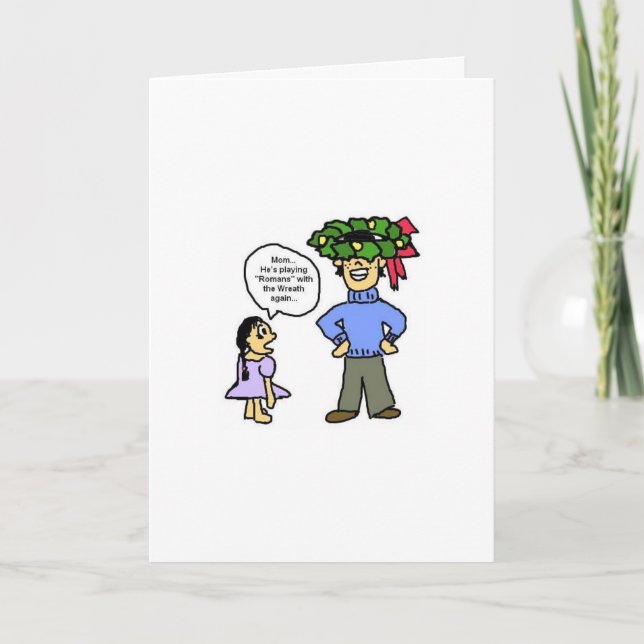 Tarjeta de Navidades divertidos romanos (Anverso)