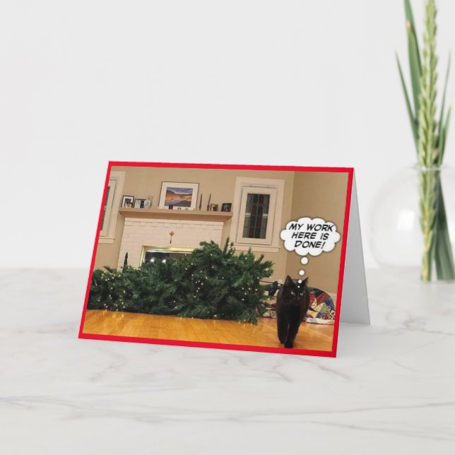 Tarjeta de Navidades divertidos y dulces (Anverso)