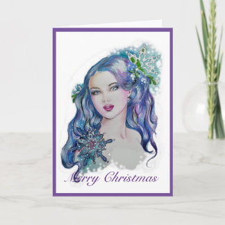 Tarjeta de Navidades doncellas de Snowflake