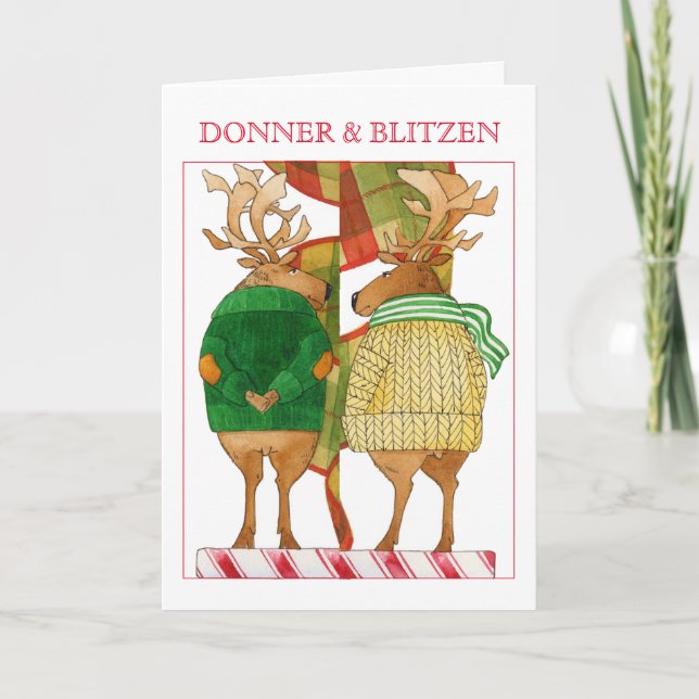 Tarjeta de Navidades DONNER BLITZEN (Anverso)