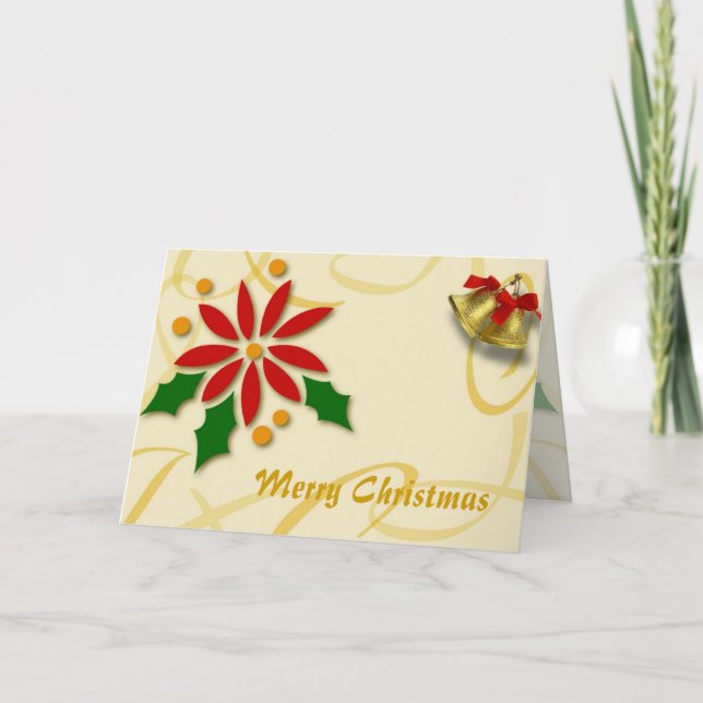 Tarjeta de Navidades dorados (Anverso)