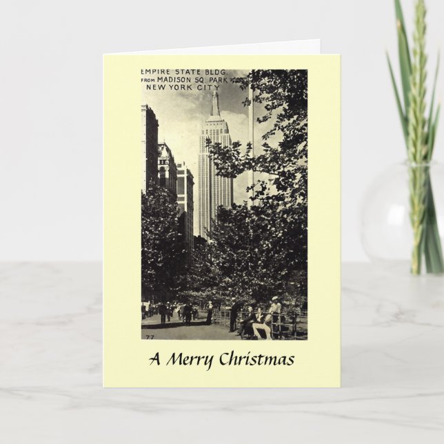 Tarjeta de Navidades - Edificio Empire State (Anverso)