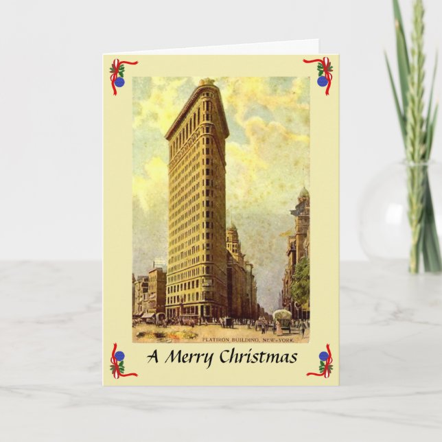 Tarjeta de Navidades - Edificio Flatiron, Nueva Yo (Anverso)