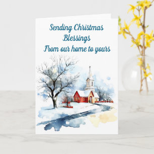 Tarjeta de Navidades editables de la iglesia de in