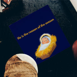 Tarjeta de navidades: Él es la razón de la tempora