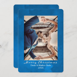 Tarjeta de Navidades Elegantes Azules Nebulas de c