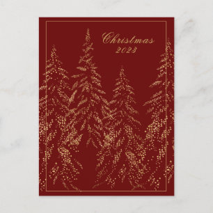 Tarjeta de Navidades elegantes para Purpurinas de 