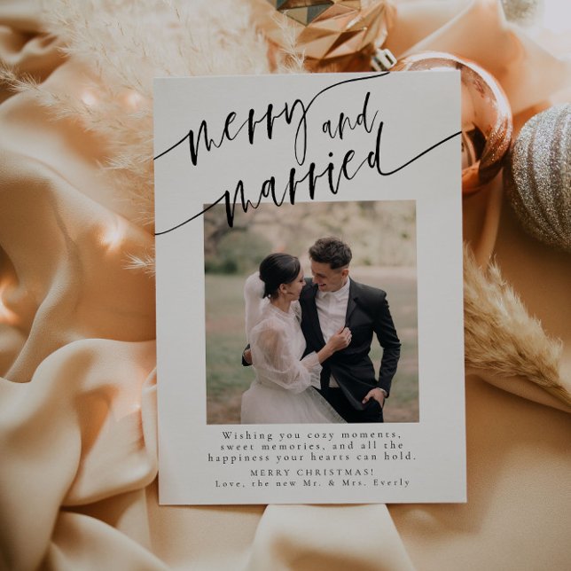 Tarjeta De Navidades Elegantes Y Casados De Merry  (Subido por el creador)
