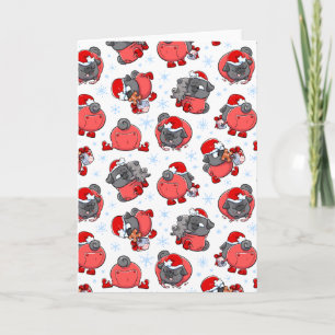 Tarjeta de Navidades Elf Black Pugs