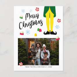 Tarjeta de Navidades Elf con foto