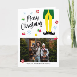Tarjeta de Navidades Elf con foto