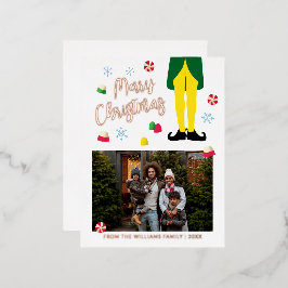 Tarjeta de Navidades Elf con foto