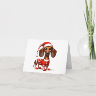 TARJETA DE NAVIDADES ELF DE DACHSHUND