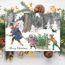 Tarjeta de Navidades Elsa Beskow