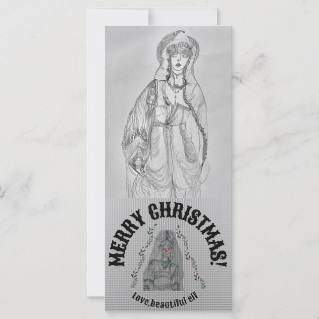 Tarjeta de Navidades Elvish (Anverso)