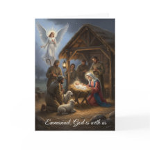 Tarjeta de navidades - Emmanuel Dios está con noso