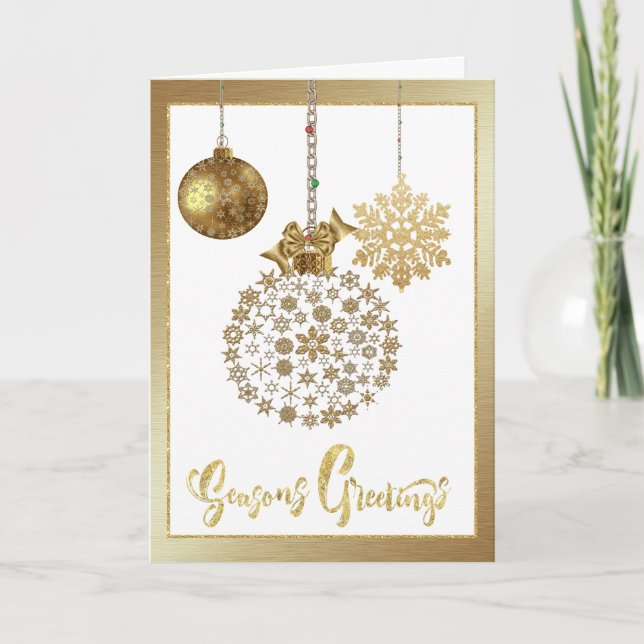 Tarjeta de Navidades empresariales con Navidades (Anverso)