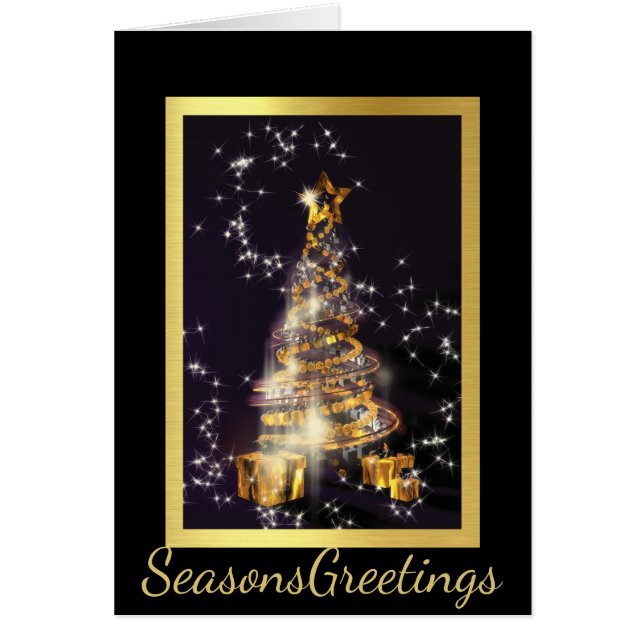 Tarjeta de Navidades empresariales con Navidades T (Frente)