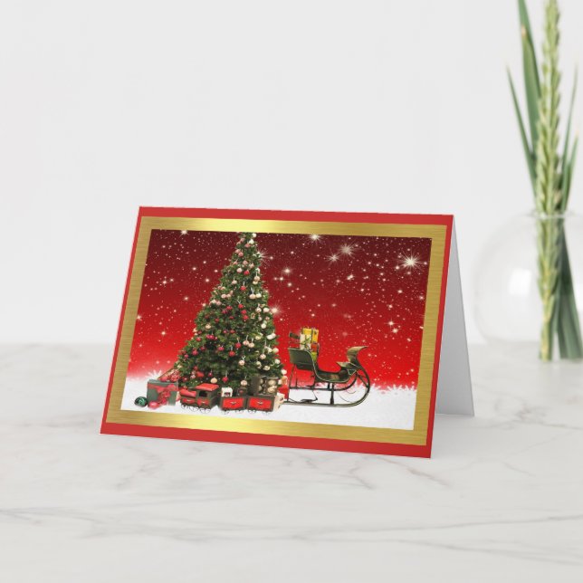 Tarjeta de Navidades empresariales con Navidades T (Anverso)
