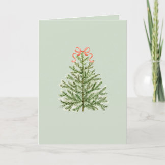 Tarjeta de Navidades en blanco con árbol de Navida