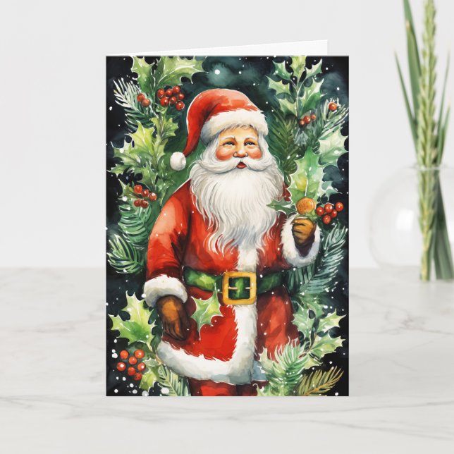 Tarjeta de Navidades en blanco inspirado por la ép (Anverso)