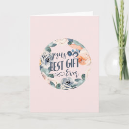 Tarjeta de Navidades en blanco para el mejor regal