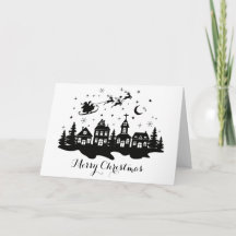 Tarjeta de navidades en blanco y negro