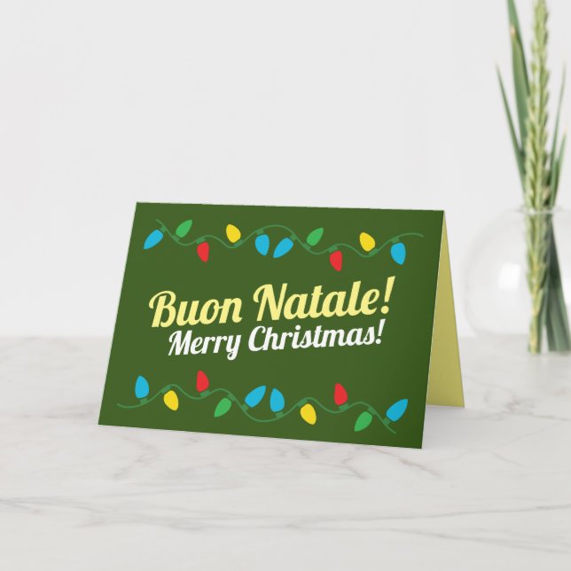Tarjeta de Navidades en lengua italiana (Anverso)