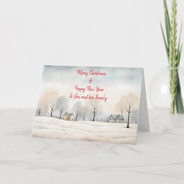 TARJETA DE NAVIDADES ESCENARIOS DE LA FAMILIA (Anverso)